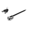 Kensington MICROSAVER 2.0 MK KLĒPJDATORA SLĒDZENE, Atslēga, Tērauds, Melna, Sudrabota