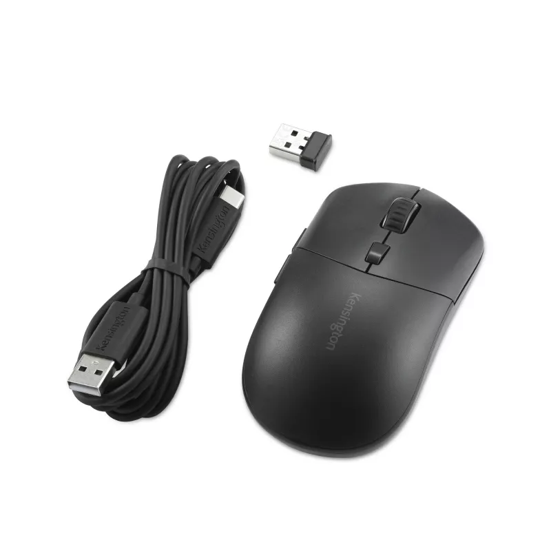 Kensington MY430 EQ uzlādējama pele, abpusēja, optiska, RF bezvadu + Bluetooth, 2400 DPI, melna