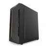 PC korpuss KRUX Astro Cube Melns — kuba korpuss, atbalsta micro ATX/mini-ITX, 1×3,5 collu + 2×2,5 collu nodalījumi, sānu logs, maks. barošanas bloks 28 cm, maks. dzesētāja augstums 136 mm