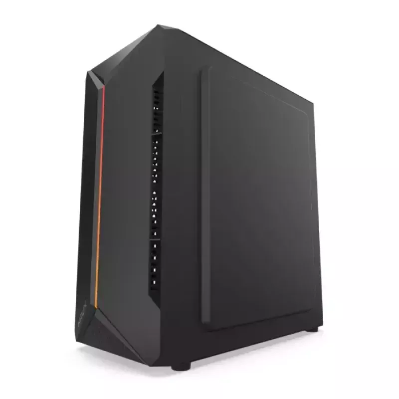PC korpuss KRUX Astro Cube Melns — kuba korpuss, atbalsta micro ATX/mini-ITX, 1×3,5 collu + 2×2,5 collu nodalījumi, sānu logs, maks. barošanas bloks 28 cm, maks. dzesētāja augstums 136 mm