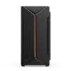 PC korpuss KRUX Astro Cube Melns — kuba korpuss, atbalsta micro ATX/mini-ITX, 1×3,5 collu + 2×2,5 collu nodalījumi, sānu logs, maks. barošanas bloks 28 cm, maks. dzesētāja augstums 136 mm