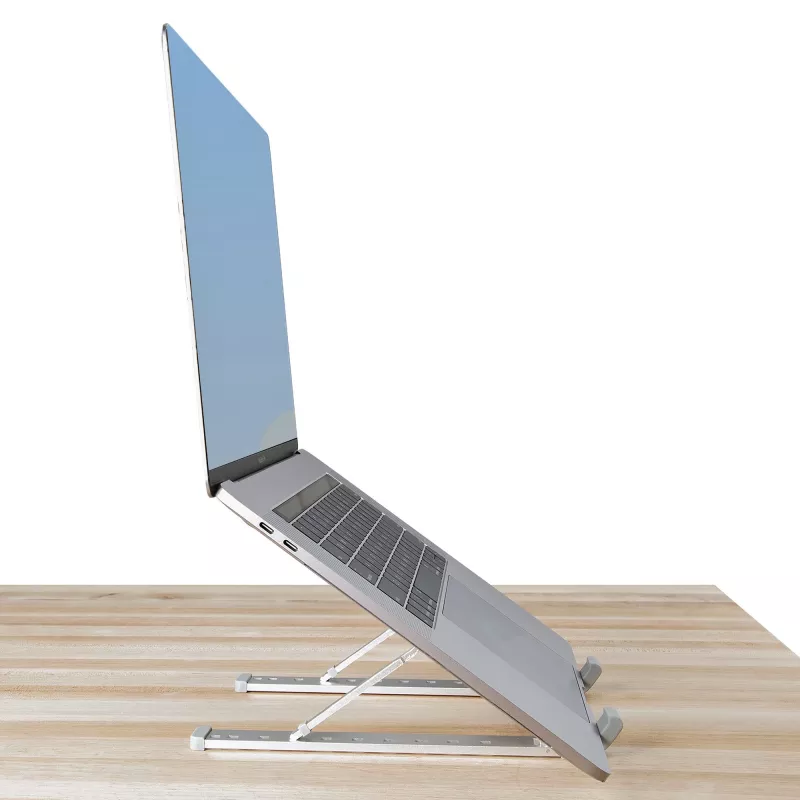StarTech.com salokāms klēpjdatora pacēlāja statīvs, pārnēsājams, augstumā regulējams ergonomisks klēpjdatora statīvs, ventilēts alumīnija rāmis, iztur 22 mārciņas (10 kg), slīps/pacelts/leņķains klēpjdatora/planšetdatora statīvs, salokāma konstrukcija