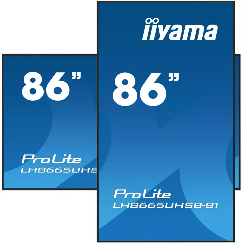 iiyama LH8665UHSB-B1 Signāla displejs Kioska dizains 2.18 m (86 collas) LED Wi-Fi 800 cd/m² 4K Ultra HD Melns Iebūvēts procesors Android 11 24/7