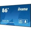 iiyama LH8665UHSB-B1 Signāla displejs Kioska dizains 2.18 m (86 collas) LED Wi-Fi 800 cd/m² 4K Ultra HD Melns Iebūvēts procesors Android 11 24/7