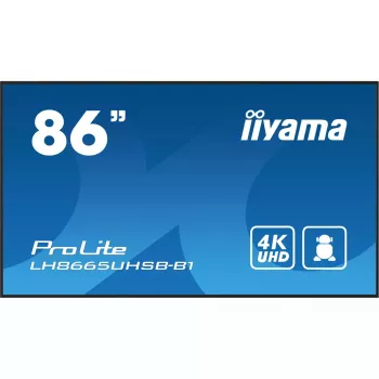 iiyama LH8665UHSB-B1 Signāla displejs Kioska dizains 2.18 m (86 collas) LED Wi-Fi 800 cd/m² 4K Ultra HD Melns Iebūvēts procesors Android 11 24/7