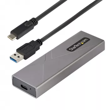 StarTech.com USB-C 10Gbps uz M.2 NVMe vai M.2 SATA SSD korpuss - bezinstrumentu ārējais M.2 PCIe/SATA NGFF SSD alumīnija korpuss - USB Type-C un A pieslēguma kabeļi - atbalsta 2230/2242/2260/2280