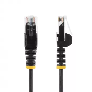 StarTech.com 3 m CAT6 kabelis - Plāns - Bez aizķeršanās RJ45 savienotāji - Melns