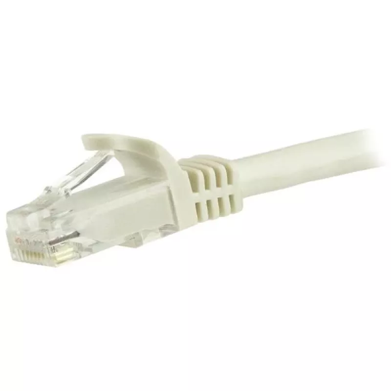 StarTech.com 3m CAT6 Ethernet kabelis – balts CAT 6 Gigabit Ethernet vads – 250 MHz 100 W PoE RJ45 UTP tīkla/pārlādes vads bez aizķeršanās ar sprieguma atslogošanu, individuāli testēts