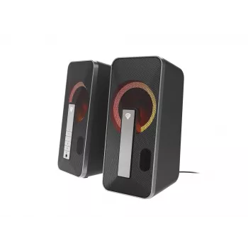 GENESIS Helium 100 BT RGB skaļruņu komplekts 10 W PC/Portatīvais dators Melns, Sudrabs 2.0 kanāli Bluetooth