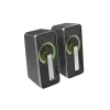 GENESIS Helium 100 BT RGB skaļruņu komplekts 10 W PC/Portatīvais dators Melns, Sudrabs 2.0 kanāli Bluetooth