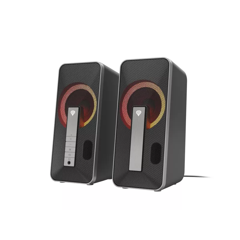 GENESIS Helium 100 BT RGB skaļruņu komplekts 10 W PC/Portatīvais dators Melns, Sudrabs 2.0 kanāli Bluetooth