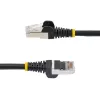 StarTech.com 1m CAT6a Ethernet kabelis - Melns - Zema dūmu nulles halogēna (LSZH) - 10GbE 500MHz 100W PoE++ Snagless RJ-45 ar stiepes aizsargiem S/FTP tīkla ielāpu vads