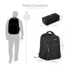 StarTech.com 17,3 collu klēpjdatora mugursoma ar noņemamu piederumu organizatora somiņu - Profesionāla IT tehniskā mugursoma darbam/ceļošanai/braukšanai - Ergonomiska datora soma - Izturīgs ballistiskais neilons - Kabatas piezīmjdatoram/planšetdatoram