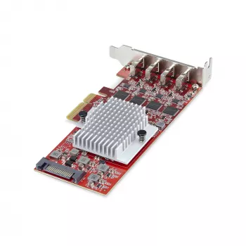 StarTech.com 4 portu USB Type-C PCIe karte, USB 3.2 10 Gbps, USB-C PCI Express paplašināšanas karte, 4 neatkarīgi USB kontrolleri, Windows/Linux/macOS, TAA atbilstoša
