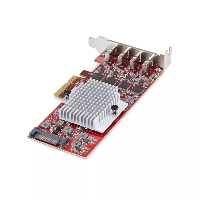 StarTech.com 4 portu USB Type-C PCIe karte, USB 3.2 10 Gbps, USB-C PCI Express paplašināšanas karte, 4 neatkarīgi USB kontrolleri, Windows/Linux/macOS, TAA atbilstoša
