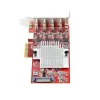 StarTech.com 4 portu USB Type-C PCIe karte, USB 3.2 10 Gbps, USB-C PCI Express paplašināšanas karte, 4 neatkarīgi USB kontrolleri, Windows/Linux/macOS, TAA atbilstoša