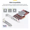 StarTech.com 4 portu USB Type-C PCIe karte, USB 3.2 10 Gbps, USB-C PCI Express paplašināšanas karte, 4 neatkarīgi USB kontrolleri, Windows/Linux/macOS, TAA atbilstoša