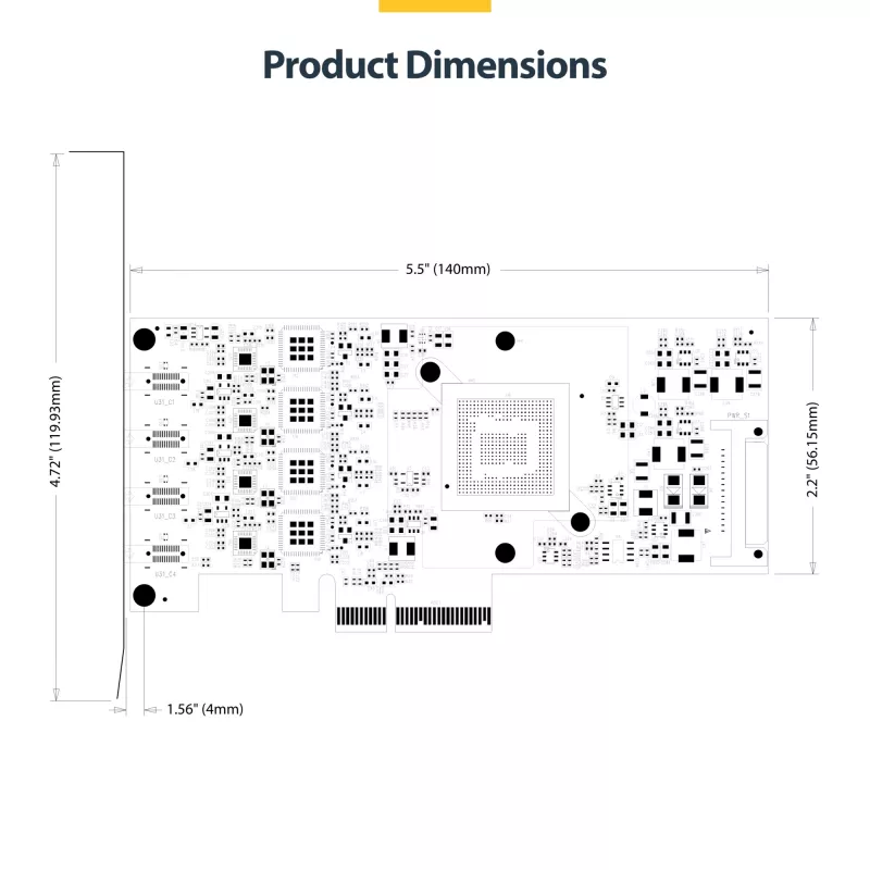 StarTech.com 4 portu USB Type-C PCIe karte, USB 3.2 10 Gbps, USB-C PCI Express paplašināšanas karte, 4 neatkarīgi USB kontrolleri, Windows/Linux/macOS, TAA atbilstoša