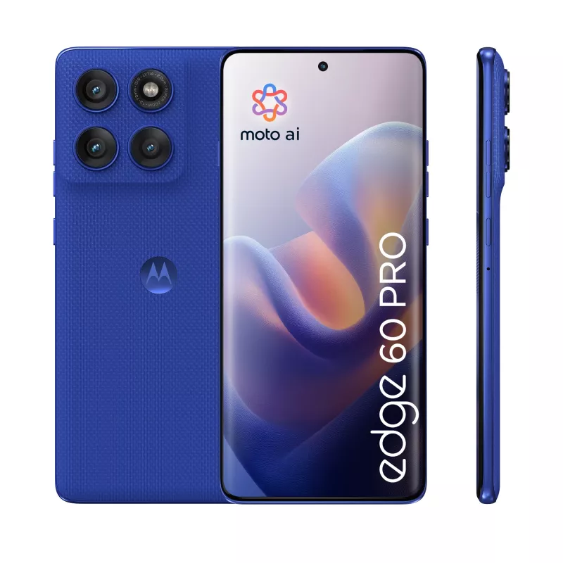Motorola edge 60 pro 16,9 cm (6,67 collu) Divu SIM kartu Android 15 5G USB Type-C 12 GB 512 GB 6000 mAh Zils