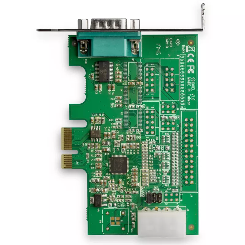 StarTech.com 1 porta PCI Express RS232 seriālā adaptera karte - PCIe RS232 seriālā resursdatora kontrollera karte - PCIe uz seriālo DB9 - 16950 UART - zema profila paplašināšanas karte - Windows un Linux