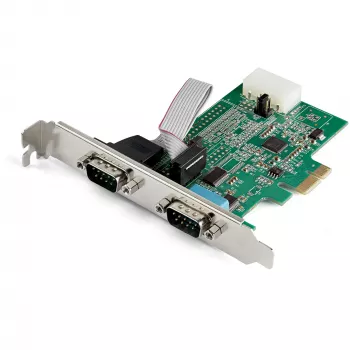 StarTech.com 2-portu PCI Express RS232 seriālais adaptera karte - PCIe RS232 seriālā saimniekkontroliera karte - PCIe uz divu seriālo DB9 karti - 16950 UART - paplašināšanas karte - Windows un Linux