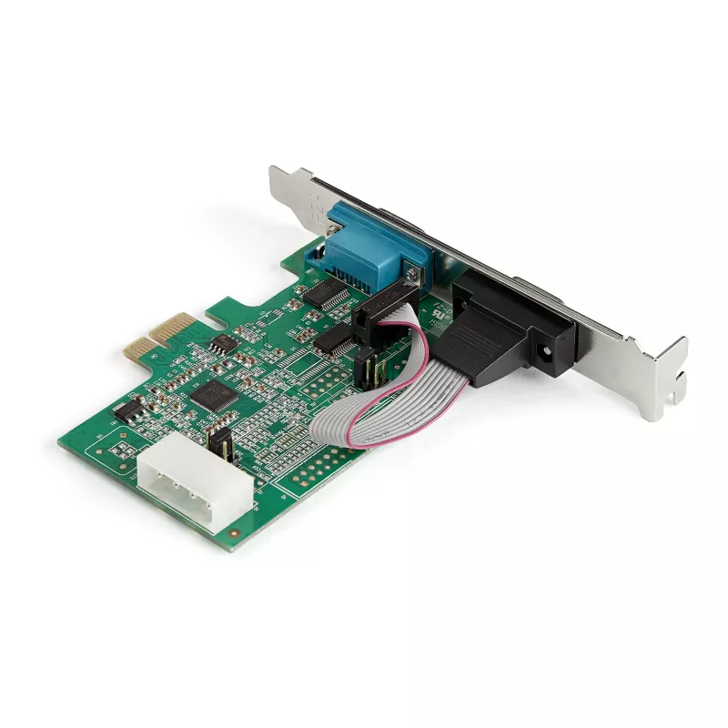 StarTech.com 2-portu PCI Express RS232 seriālais adaptera karte - PCIe RS232 seriālā saimniekkontroliera karte - PCIe uz divu seriālo DB9 karti - 16950 UART - paplašināšanas karte - Windows un Linux