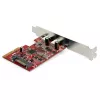 StarTech.com 2 portu USB 3.2 Gen 2 PCIe karte, USB-C 10Gbps SuperSpeed PCI Express 3.0 x4 kontrollera karte, USB Type-C adaptera karte, tikai dati, Windows/macOS/Linux, TAA