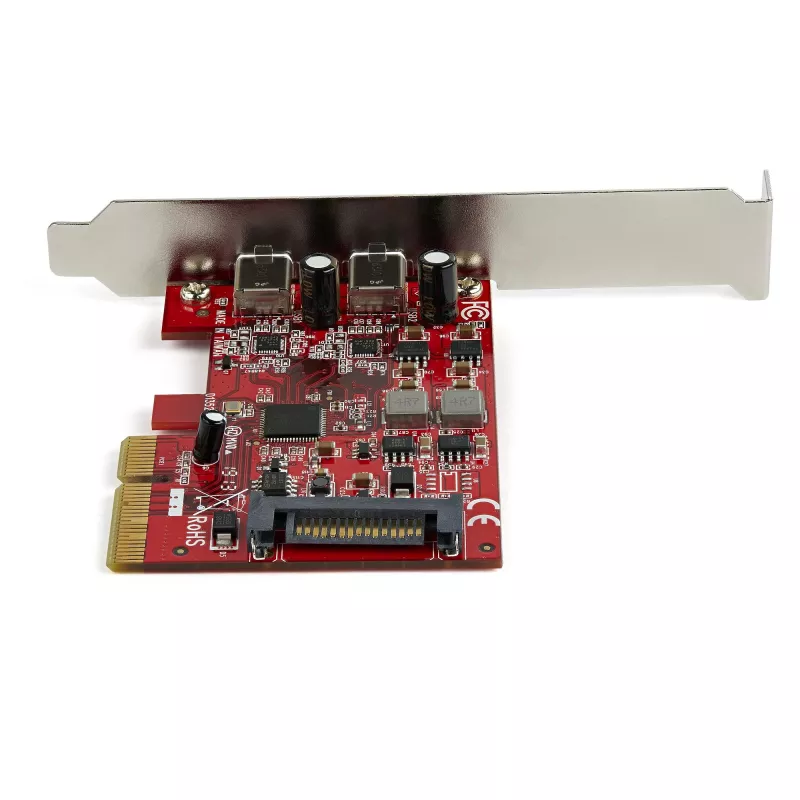 StarTech.com 2 portu USB 3.2 Gen 2 PCIe karte, USB-C 10Gbps SuperSpeed PCI Express 3.0 x4 kontrollera karte, USB Type-C adaptera karte, tikai dati, Windows/macOS/Linux, TAA