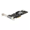 StarTech.com 4 portu USB 3.0 PCIe karte ar 4 speciāliem 5 Gbps kanāliem (USB 3.1 Gen 1) – UASP – SATA / LP4 barošana – PCI Express adaptera karte