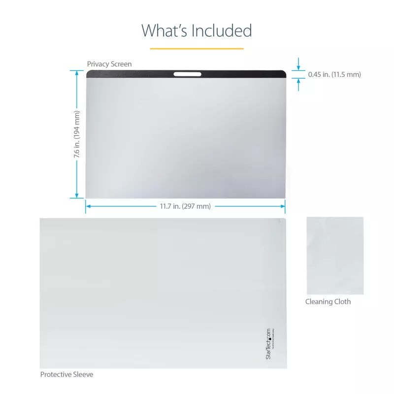 StarTech.com klēpjdatora privātuma ekrāns 13 collu MacBook Pro un MacBook Air — magnētisks, noņemams drošības filtrs — zilās gaismas samazinošs ekrāna aizsargs 16:10 — matēts/spīdīgs — +/-30 grādu
