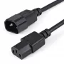 StarTech.com 1 m (3 pēdu) strāvas pagarinātājkabelis, C14 uz C13, 10 A 125 V, 18 AWG, datora strāvas kabeļa pagarinātājs, IEC-320-C14 uz IEC-320-C13 maiņstrāvas strāvas kabeļa pagarinātājs strāvas padevei, UL sarakstā iekļauts