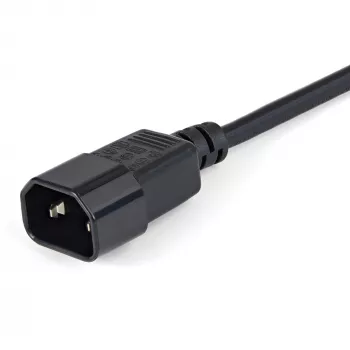 StarTech.com 1 m (3 pēdu) strāvas pagarinātājkabelis, C14 uz C13, 10 A 125 V, 18 AWG, datora strāvas kabeļa pagarinātājs, IEC-320-C14 uz IEC-320-C13 maiņstrāvas strāvas kabeļa pagarinātājs strāvas padevei, UL sarakstā iekļauts