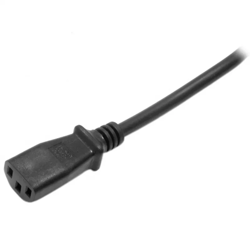 StarTech.com 2m (6 pēdu) datora strāvas vads, 18AWG, EU Schuko uz C13 strāvas vads, 250V 10A, melns rezerves maiņstrāvas vads, TV/monitora strāvas kabelis, Schuko CEE 7/7 uz IEC 60320 C13 strāvas vads - datora barošanas bloka strāvas kabelis