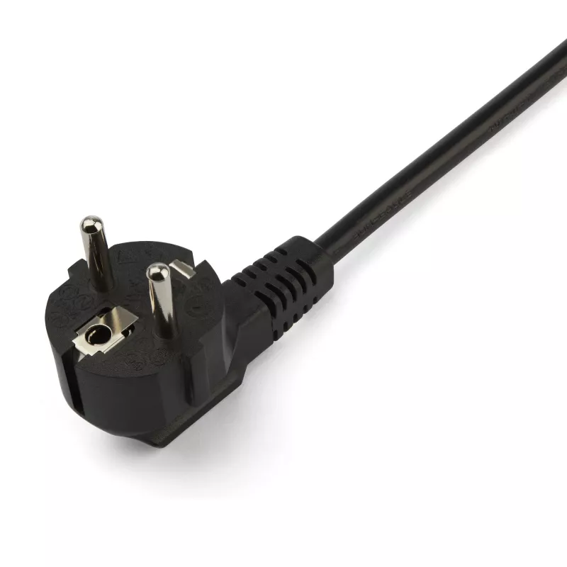 StarTech.com 2 m (6 pēdas) datora strāvas Y vads, 18AWG, EU Schuko līdz 2x C13, 10A 250V, melns rezerves maiņstrāvas vads, printera strāvas vads, datora barošanas avota kabelis, monitora strāvas kabelis — UL sarakstā