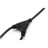 StarTech.com 2 m (6 pēdas) datora strāvas Y vads, 18AWG, EU Schuko līdz 2x C13, 10A 250V, melns rezerves maiņstrāvas vads, printera strāvas vads, datora barošanas avota kabelis, monitora strāvas kabelis — UL sarakstā