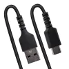 StarTech.com 50 cm USB A–C lādēšanas kabelis, spirālveida, izturīgs, ātra uzlāde un sinhronizācija, augstas kvalitātes USB 2.0 A–USB Type-C kabelis, izturīga aramīda šķiedra, ilgstoši lietojams vīrišķais–vīrišķais USB kabelis