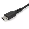 StarTech.com 2m USB-A uz USB-C uzlādes kabelis - Izturīgs ātrās uzlādes un sinhronizācijas USB 2.0 uz USB Type-C datu vads - Pastiprināts TPE apvalks ar aramīda šķiedru M/M 3A Melns - Samsung S10, iPad Pro, Pixel