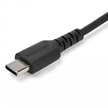 StarTech.com 2m USB-A uz USB-C uzlādes kabelis - Izturīgs ātrās uzlādes un sinhronizācijas USB 2.0 uz USB Type-C datu vads - Pastiprināts TPE apvalks ar aramīda šķiedru M/M 3A Melns - Samsung S10, iPad Pro, Pixel