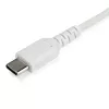 StarTech.com 2m USB C uzlādes kabelis - izturīgs ātrās uzlādes un sinhronizācijas USB 2.0 C tipa uz C tipa klēpjdatora lādētāja vads - TPE apvalks, aramīda šķiedra, vīr./vīr., 60 W, balts - Samsung S10 S20 iPad Pro MS Surface