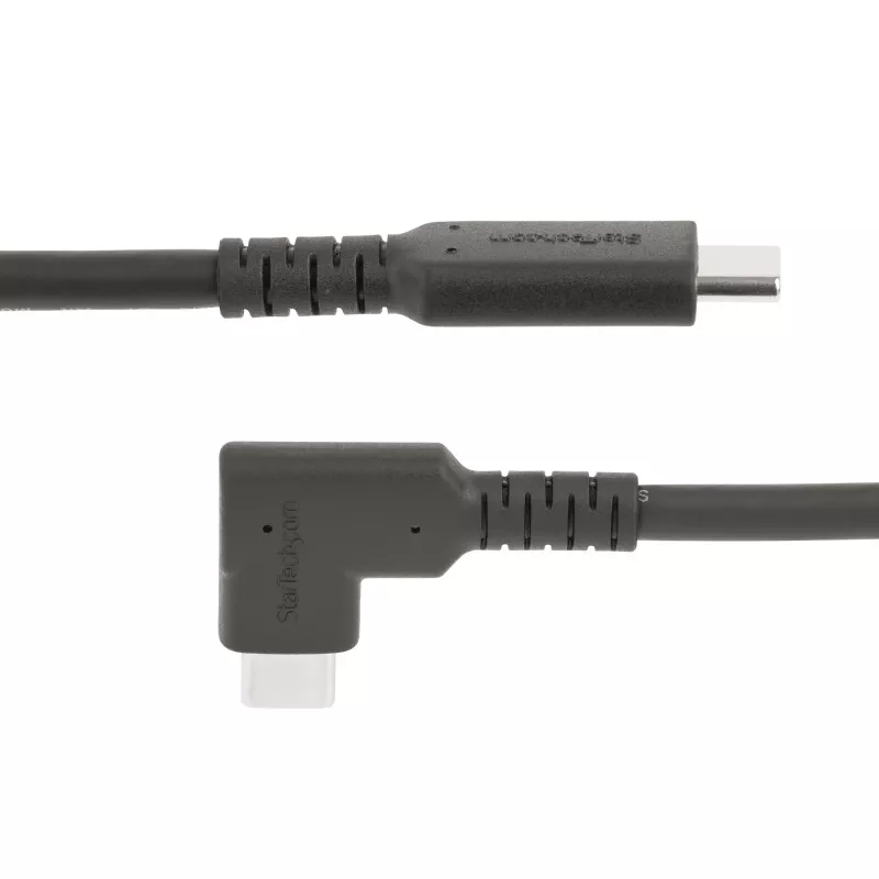 StarTech.com 2m USB-C kabelis, leņķveida, USB 5Gbps, 100W (5A) strāvas padeve, 4K 60Hz DP Alt režīms, izturīgs USB C vads - Thunderbolt saderīgs