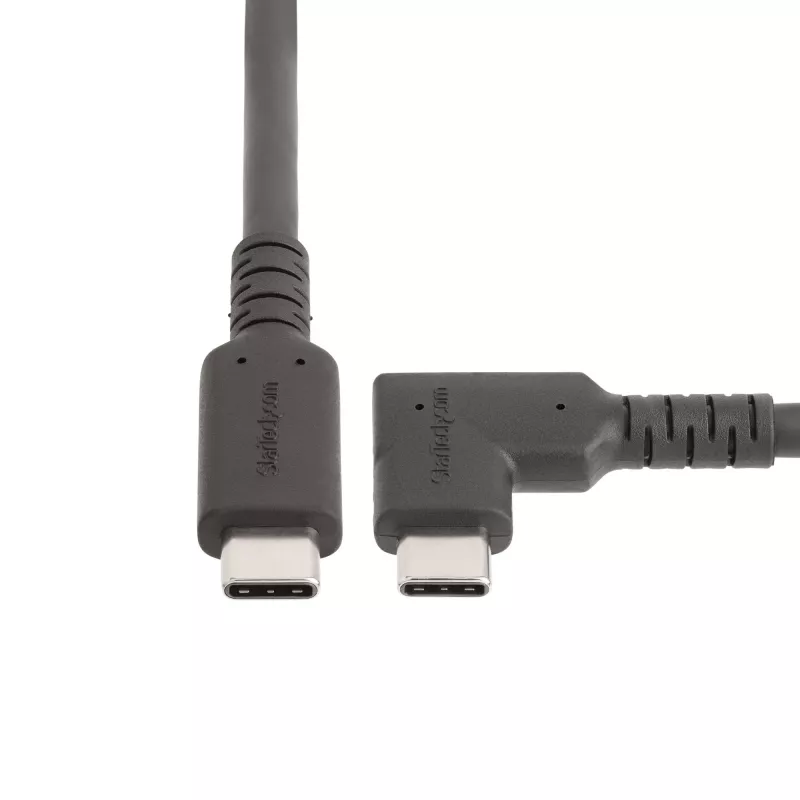 StarTech.com 2m USB-C kabelis, leņķveida, USB 5Gbps, 100W (5A) strāvas padeve, 4K 60Hz DP Alt režīms, izturīgs USB C vads - Thunderbolt saderīgs