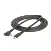 StarTech.com 2m USB-C kabelis, leņķveida, USB 5Gbps, 100W (5A) strāvas padeve, 4K 60Hz DP Alt režīms, izturīgs USB C vads - Thunderbolt saderīgs