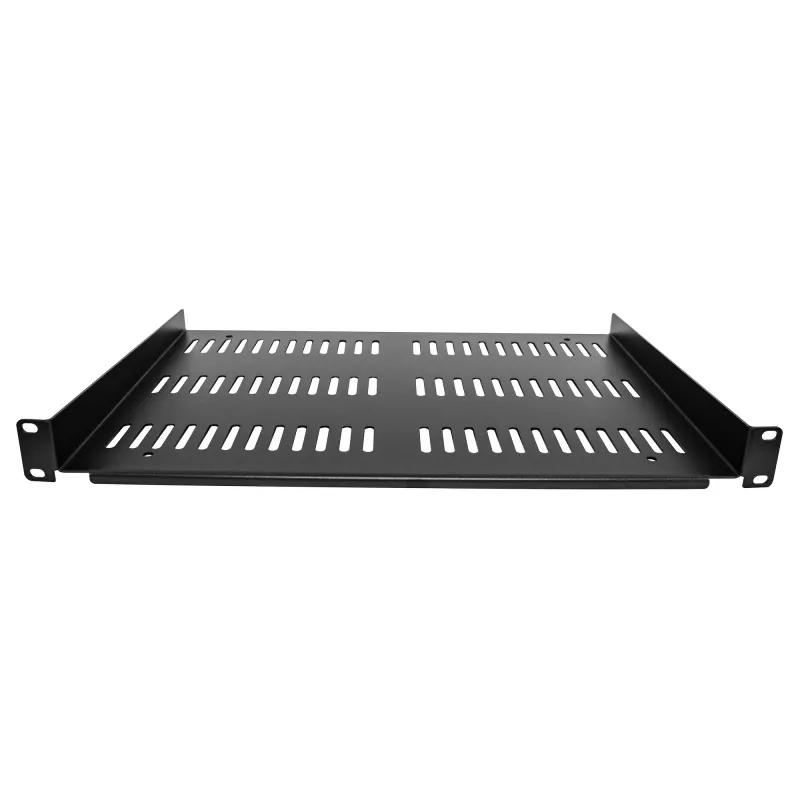 StarTech.com 1U serveru plaukta plaukts - universāla ventilējama stiprinājuma konsoles paplāte 19 collu tīkla aprīkojuma plauktiem un skapjiem - izturīgs dizains - svara ietilpība 55 mārciņas/25 kg - 12 collu dziļš plaukts, melns