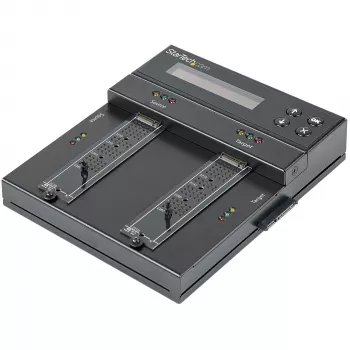 StarTech.com Standalone M.2 SATA & M.2 NVMe Duplicator and Eraser - HDD/SSD Cloner/Wiper for M.2 PCIe AHCI/NVMe, M.2 SATA, 2.5/3.5 inch SATA Drives - External Hard Drive Eraser/Duplicator, TAA