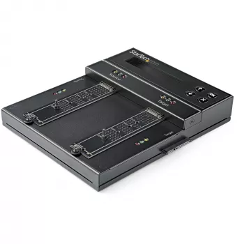 StarTech.com Standalone M.2 SATA & M.2 NVMe Duplicator and Eraser - HDD/SSD Cloner/Wiper for M.2 PCIe AHCI/NVMe, M.2 SATA, 2.5/3.5 inch SATA Drives - External Hard Drive Eraser/Duplicator, TAA