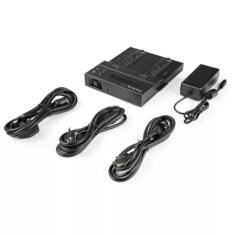 StarTech.com Standalone M.2 SATA & M.2 NVMe Duplicator and Eraser - HDD/SSD Cloner/Wiper for M.2 PCIe AHCI/NVMe, M.2 SATA, 2.5/3.5 inch SATA Drives - External Hard Drive Eraser/Duplicator, TAA