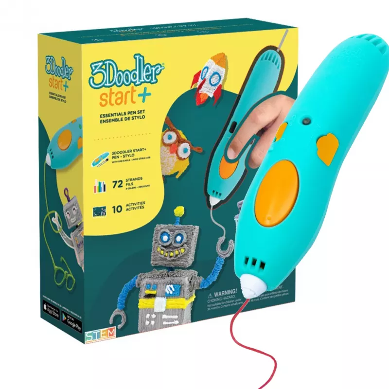 3Doodler Start Plus 3D pildspalva 0.77 mm Tirkīza, Dzeltena