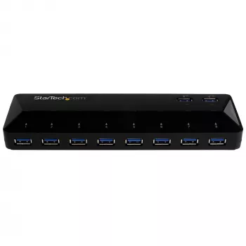 StarTech.com 10 portu USB 3.0 centrmezgls ar uzlādes un sinhronizācijas portiem - 2 x 1.5A porti~10-portu USB 3.0 centrmezgls ar uzlādes un sinhronizācijas portiem - 5Gbps - 2 x 1.5A porti