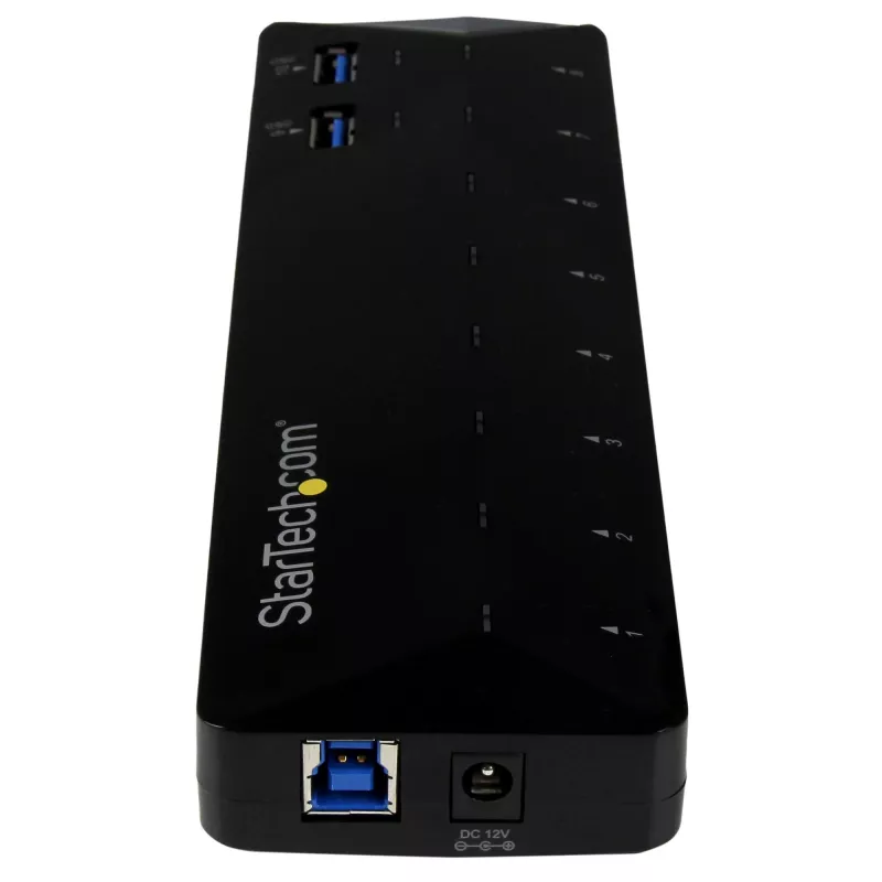 StarTech.com 10 portu USB 3.0 centrmezgls ar uzlādes un sinhronizācijas portiem - 2 x 1.5A porti~10-portu USB 3.0 centrmezgls ar uzlādes un sinhronizācijas portiem - 5Gbps - 2 x 1.5A porti
