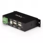 StarTech.com 4 portu USB 2.0 centrālmezgls - metāla industriālais USB-A centrālmezgls - DIN sliežu, sienas vai galda montējams USB datu centrālmezgls - TAA atbilstošs USB paplašinātāja centrālmezgls